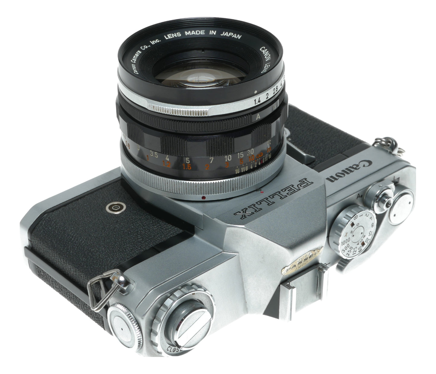 Canon Pellix Vintage SLR Camera with Canon FL 50mm f/1.4 Lens - View 2