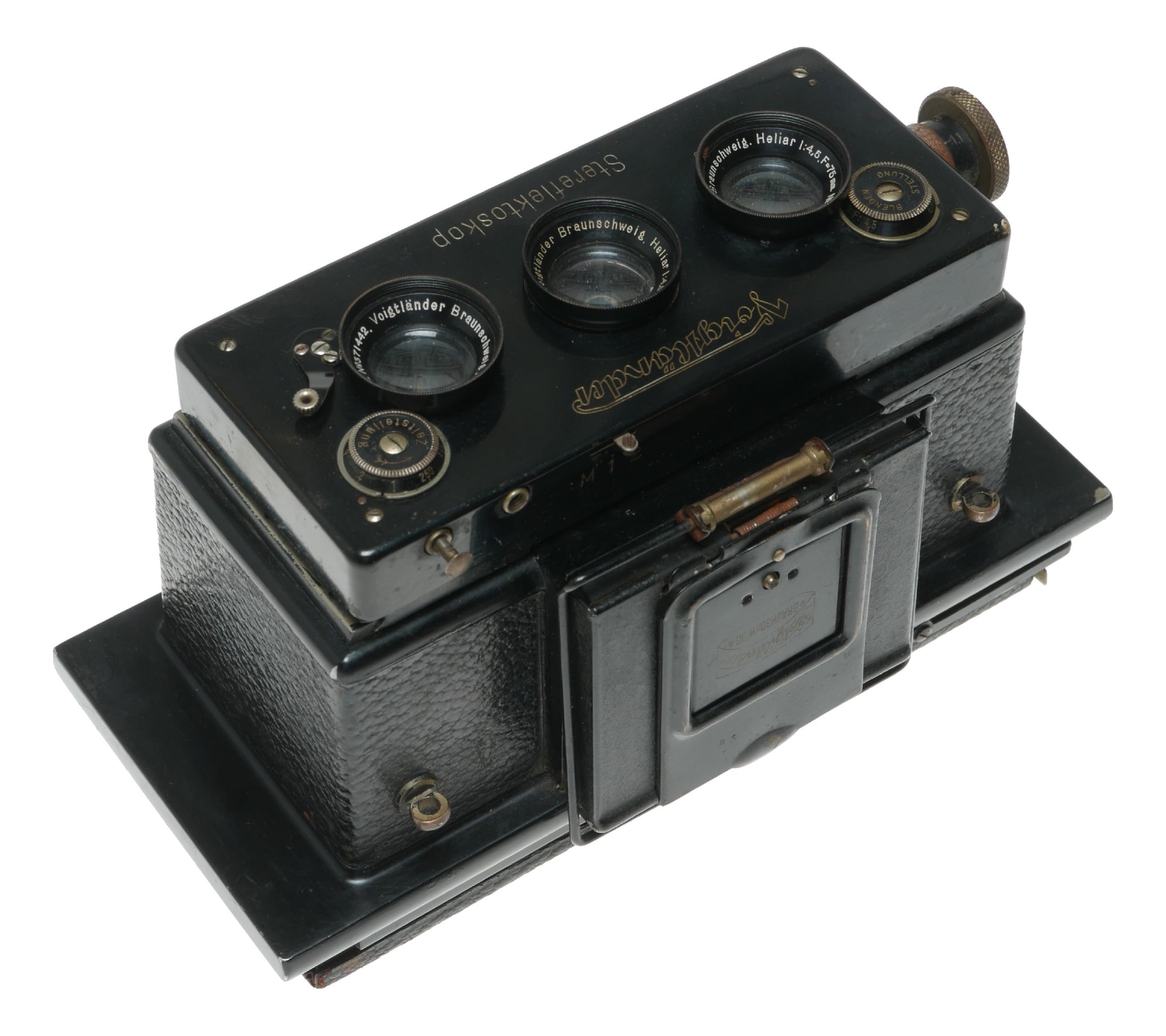 Voigtländer Stereoflektoskop 6x13 Vintage Film Camera with Helioplan 75mm f/4.5 Lens and Compur Shutter - View 9