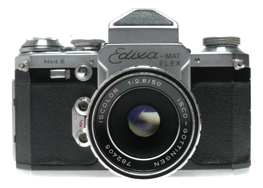 Edixa-Mat Reflex Vintage SLR Camera with Edixa-ISCOLOR 50mm f/2.8 Lens, Made in West Germany