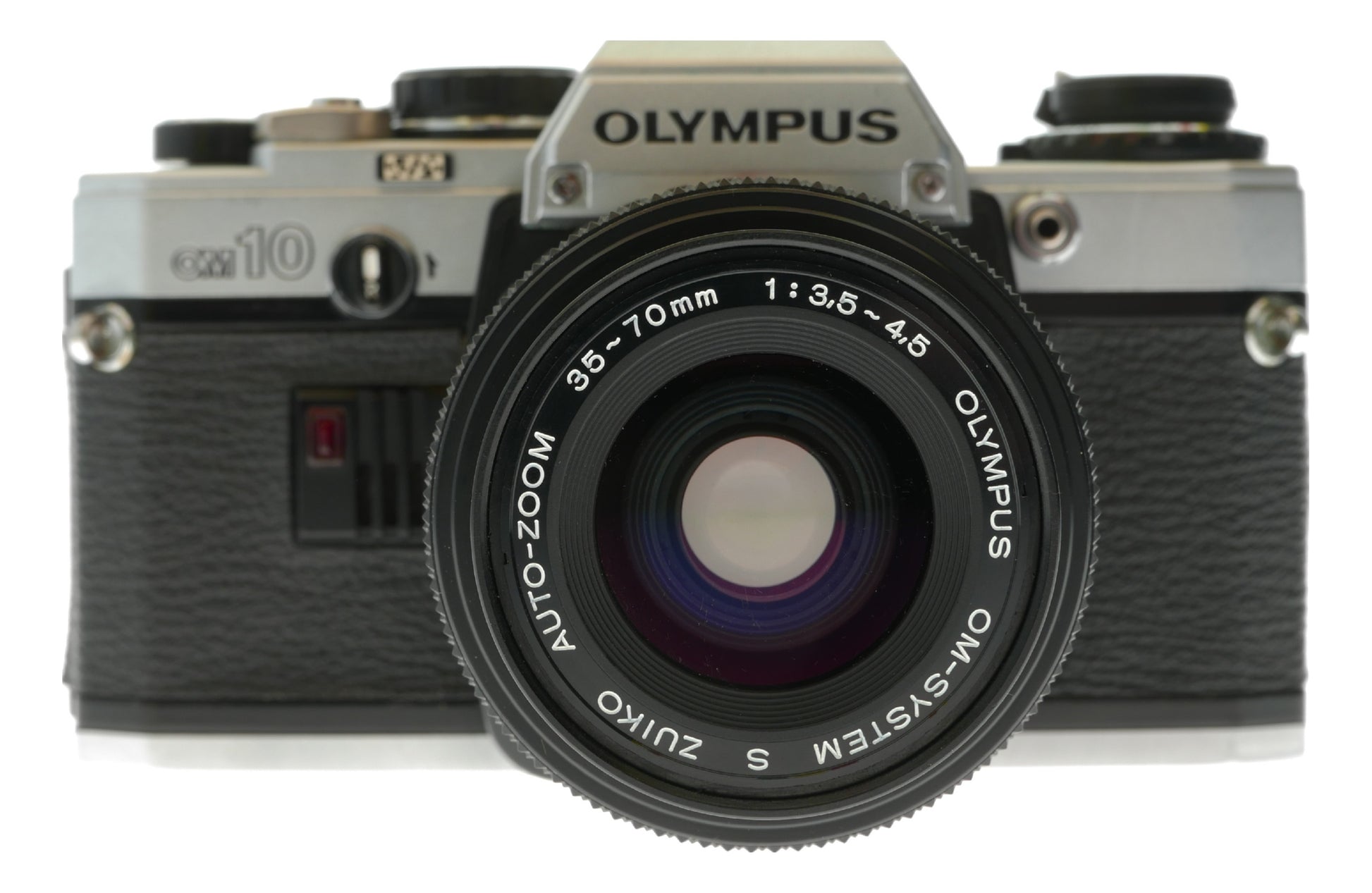Olympus OM10 Vintage SLR Camera with 35-70mm f/3.5-4.5 Zuiko Auto-Zoom Lens