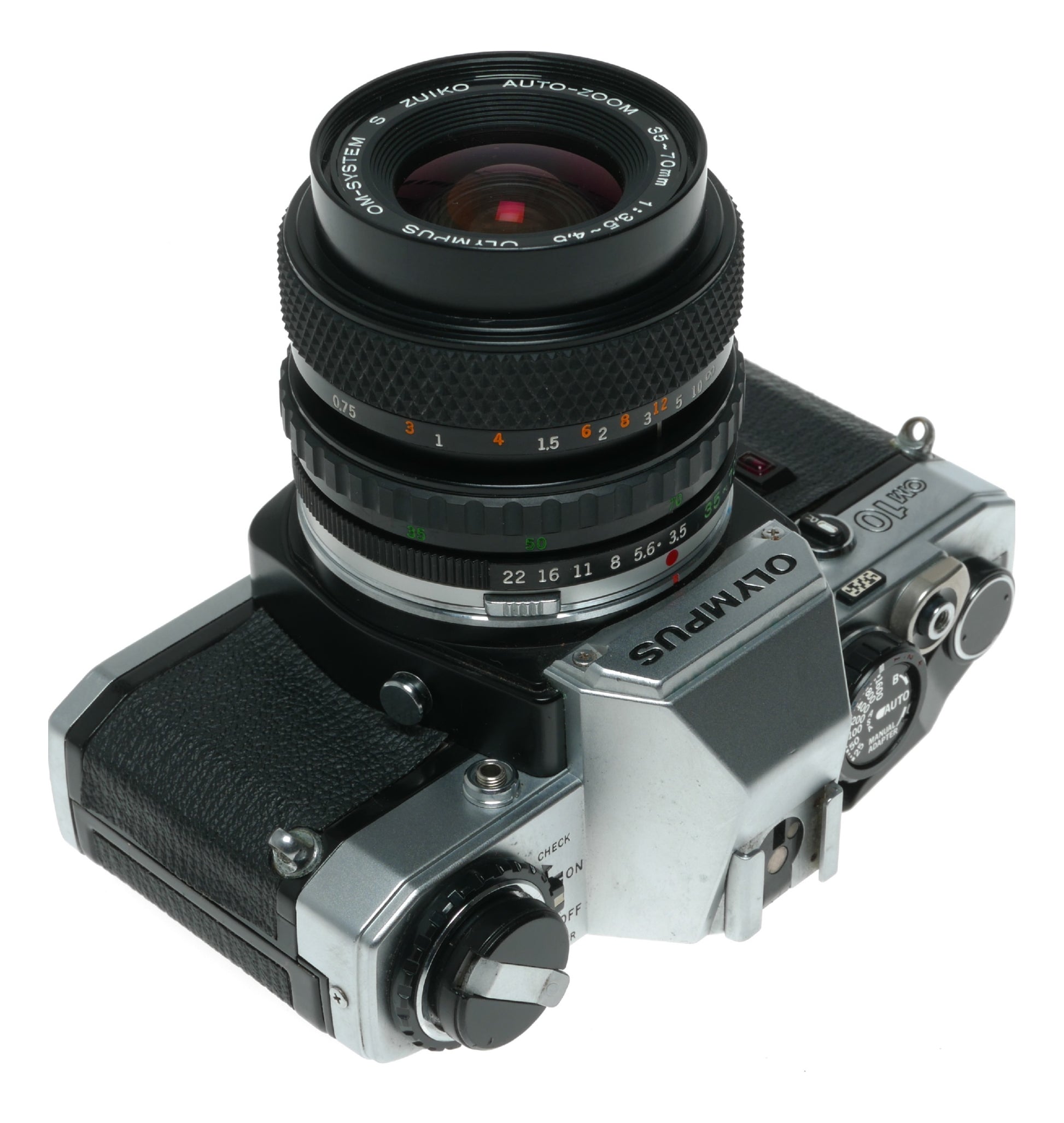 Olympus OM10 Vintage SLR Camera with 35-70mm f/3.5-4.5 Zuiko Auto-Zoom Lens - View 11