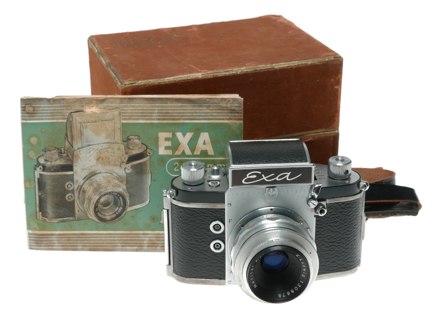 Ihagee Dresden Exa Vintage 35mm Film Camera with Meritar 2.9/50 Lens