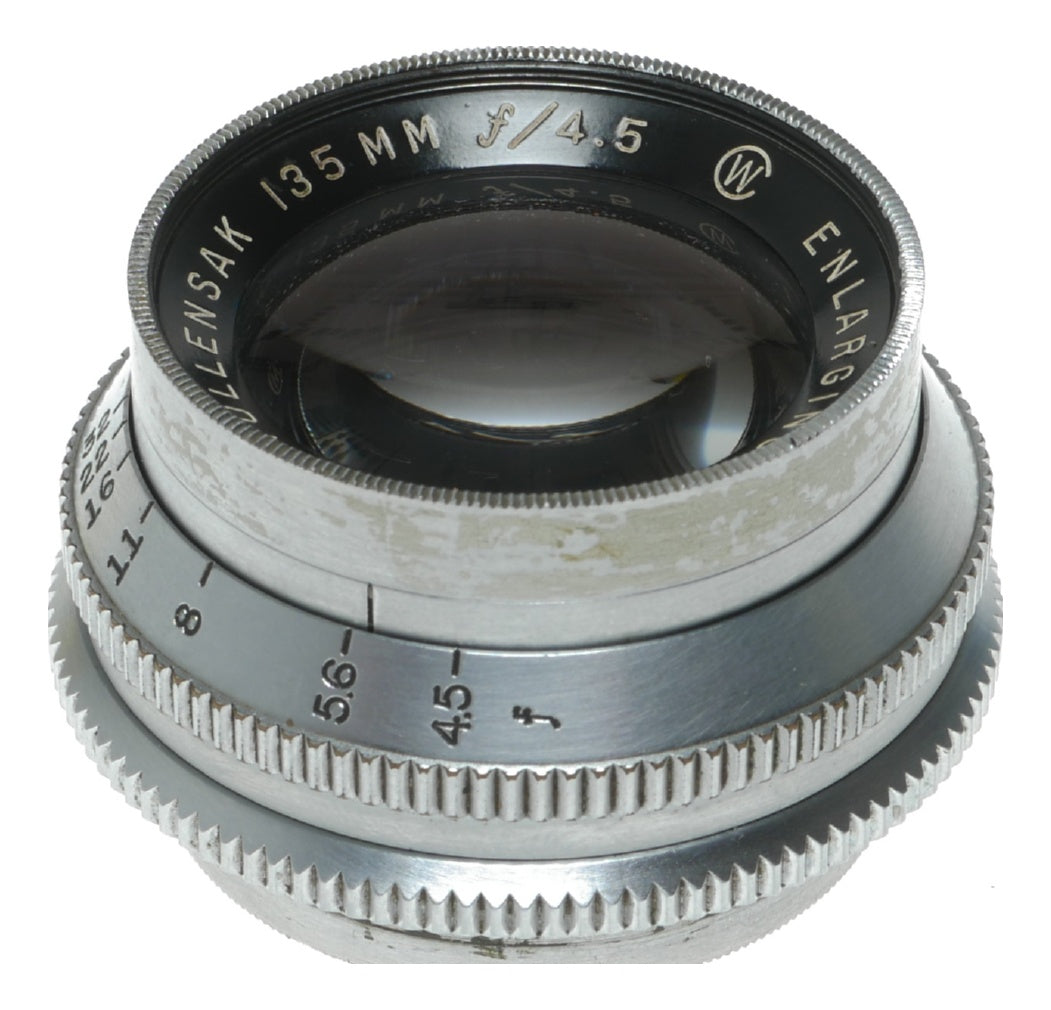 Wollensak 135mm f/4.5 Raptar Enlarging Lens, Chrome, Made in England - View 4