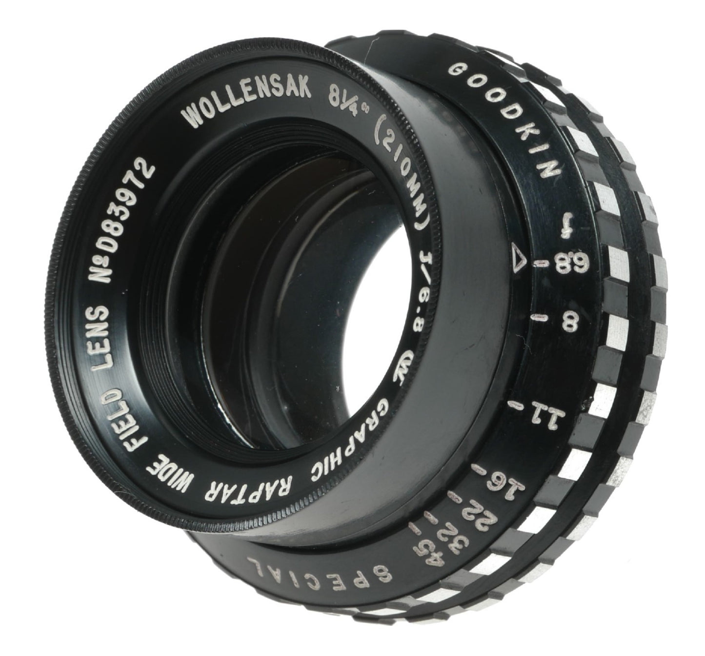 Wollensak 8.25 inch f/6.8 Graphic Raptar Wide Field Lens - Goodkin Special Edition - View 7
