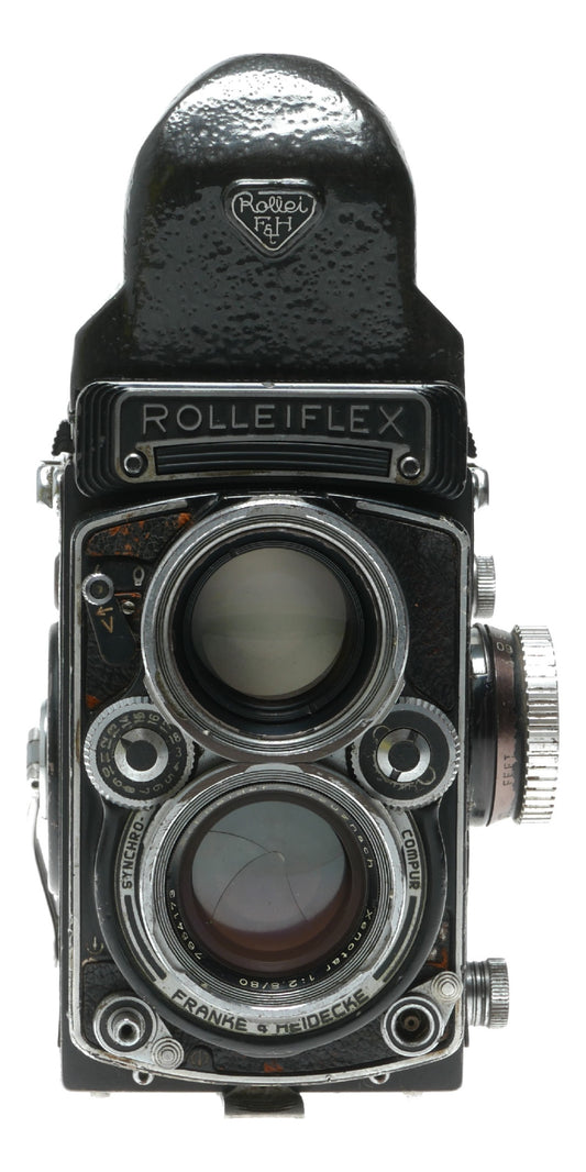 Rollei Rolleiflex Vintage TLR Camera with Schneider-Kreuznach Xenotar 80mm f/2.8 Lens