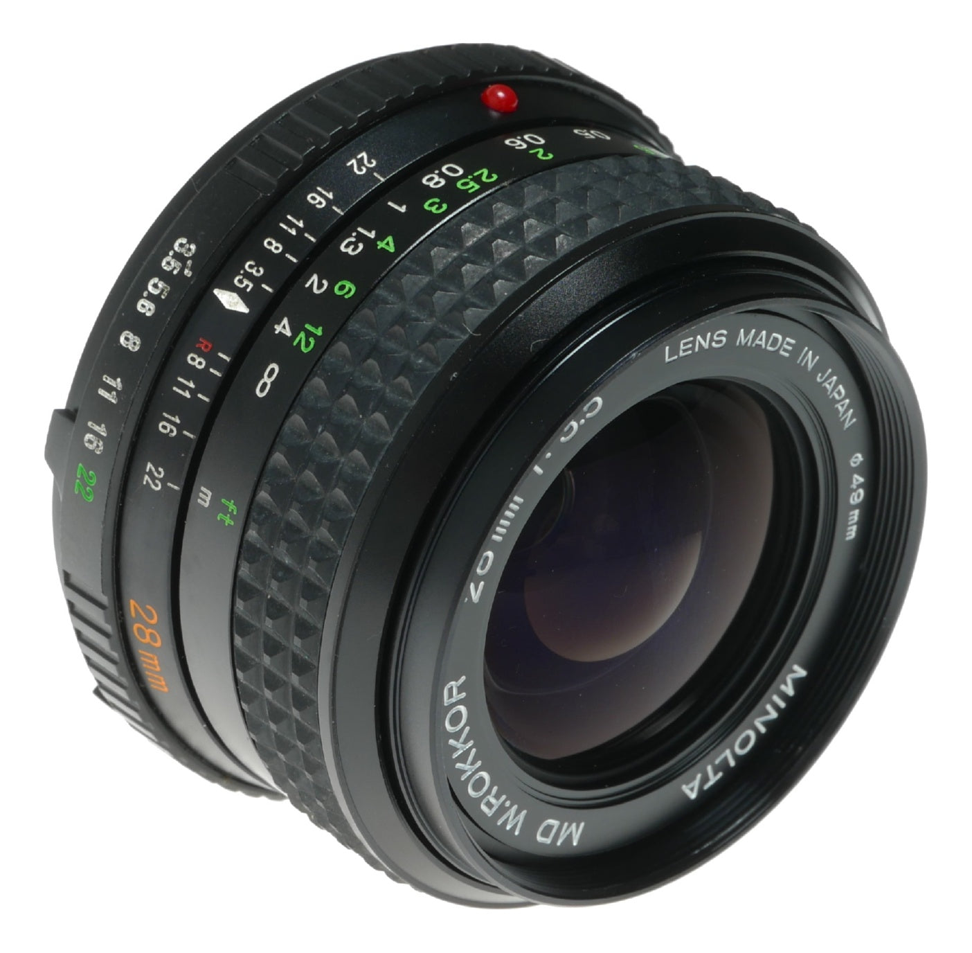 Minolta MD Rokkor 28mm f/3.5 Vintage Prime Lens Made in Japan - View 4