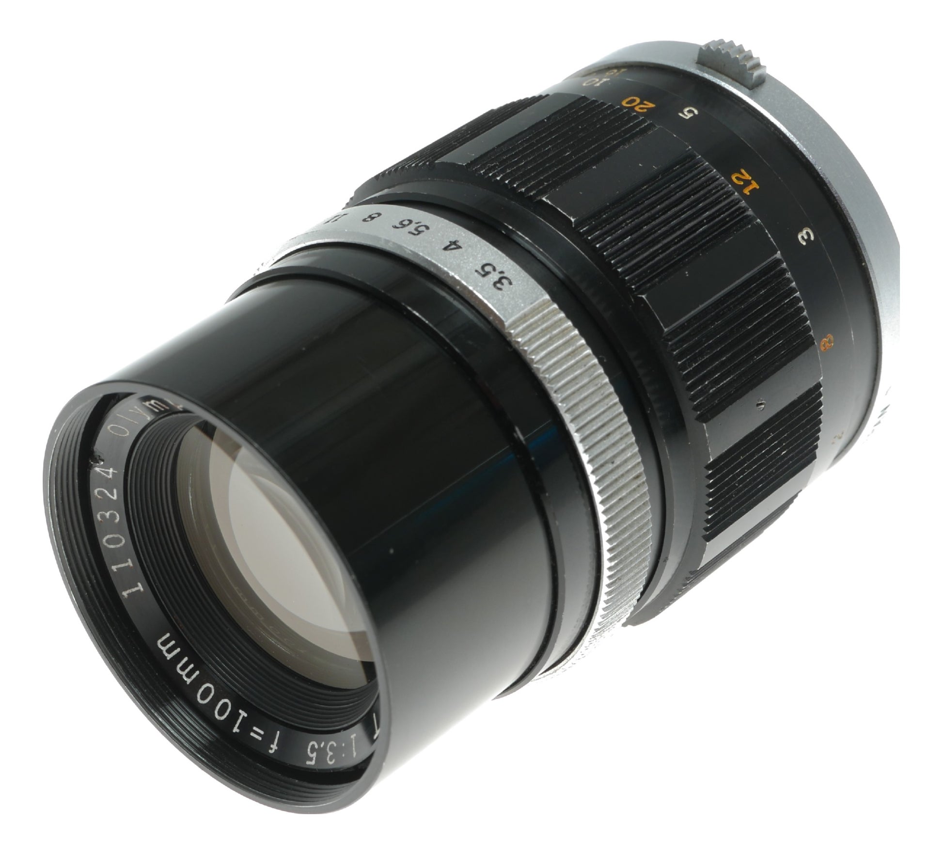 Olympus E. Zuiko Auto-T 100mm f/3.5 Vintage Prime Lens Made in Japan - View 3