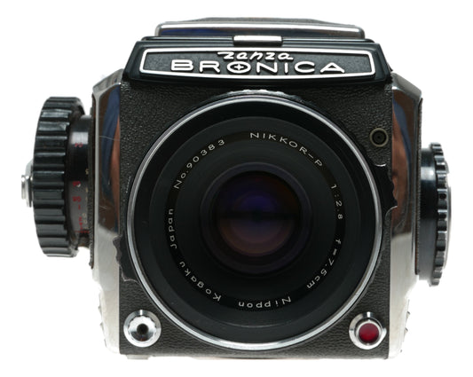 Zenza Bronica SQ with Nikkor-P 75mm f/2.8 Lens Vintage Film Camera - View 2