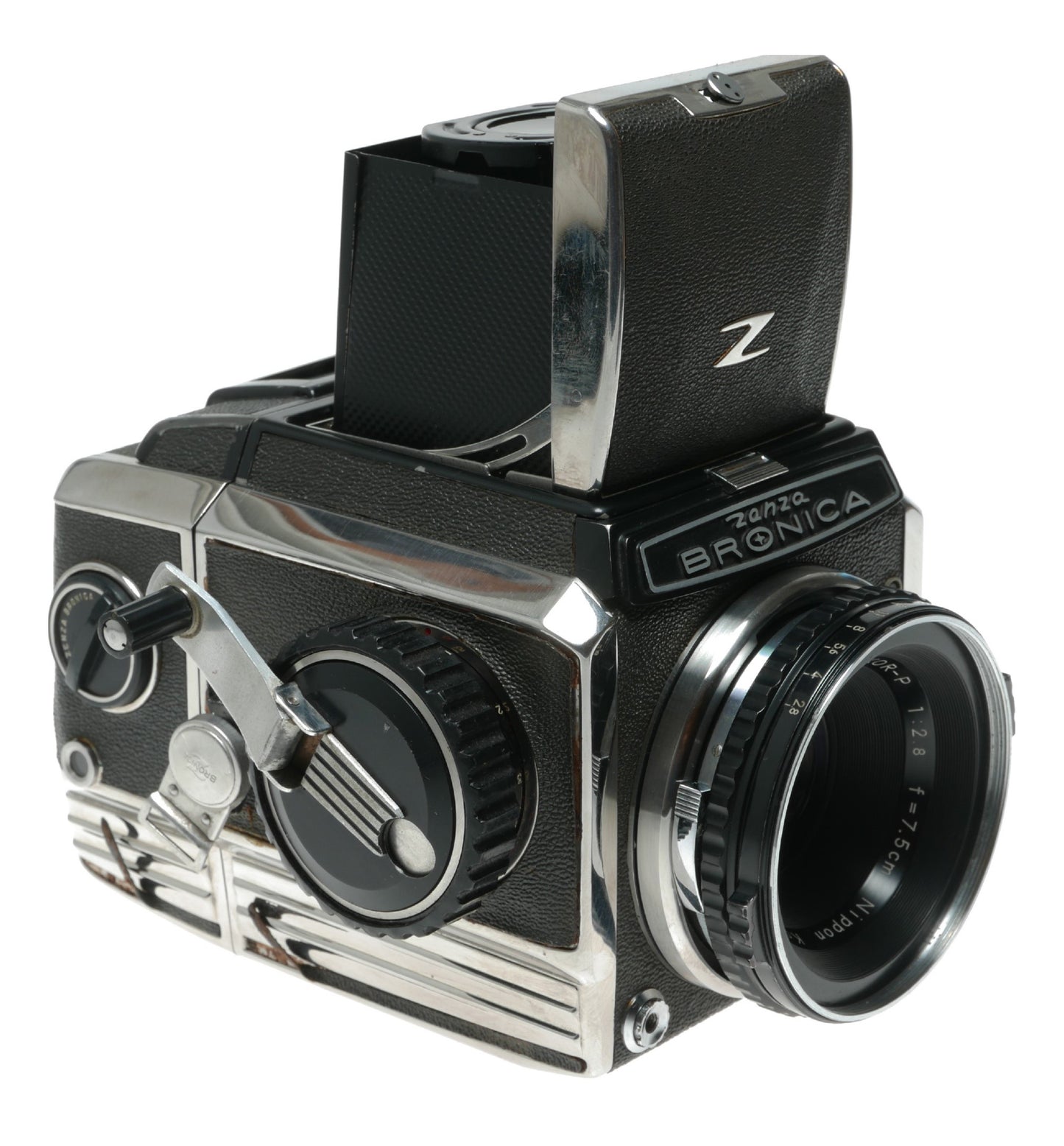 Zenza Bronica SQ with Nikkor-P 75mm f/2.8 Lens Vintage Film Camera - View 4