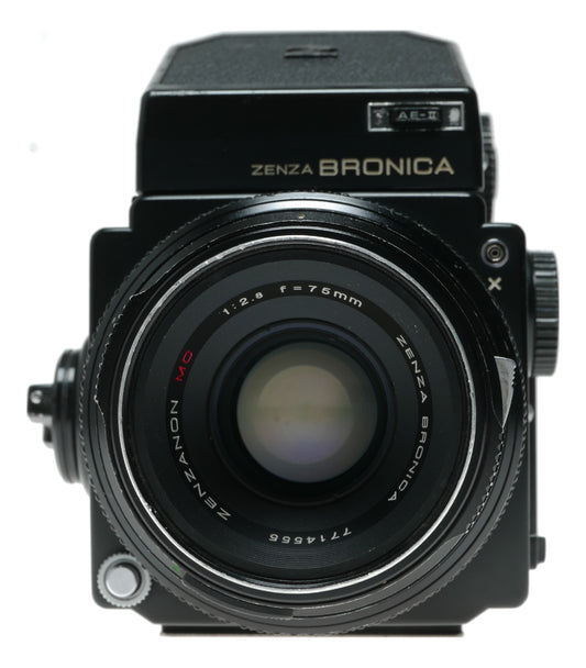 Zenza Bronica ETRS Medium Format Film Camera with AE-II Finder and 75mm f/2.8 Zenzanon Lens