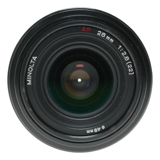 Minolta 28mm f/2.8 AF Lens for Minolta AF SLR Cameras, 49mm Filter Thread, Made in Japan - View 2
