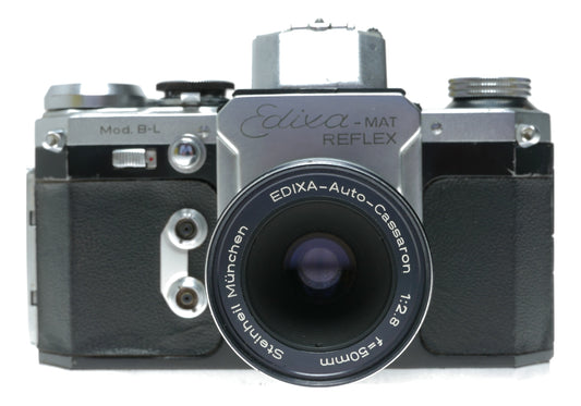 Edixa-MAT Reflex Mod. B-L Vintage SLR Camera with Steinheil München Edixa-Auto-Cassaron 50mm f/2.8 Lens