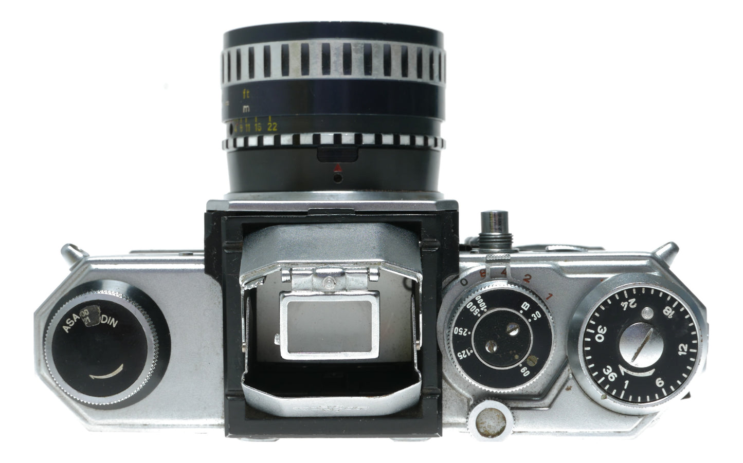 Edixa-MAT Reflex Mod. B-L Vintage SLR Camera with Steinheil München Edixa-Auto-Cassaron 50mm f/2.8 Lens - View 5