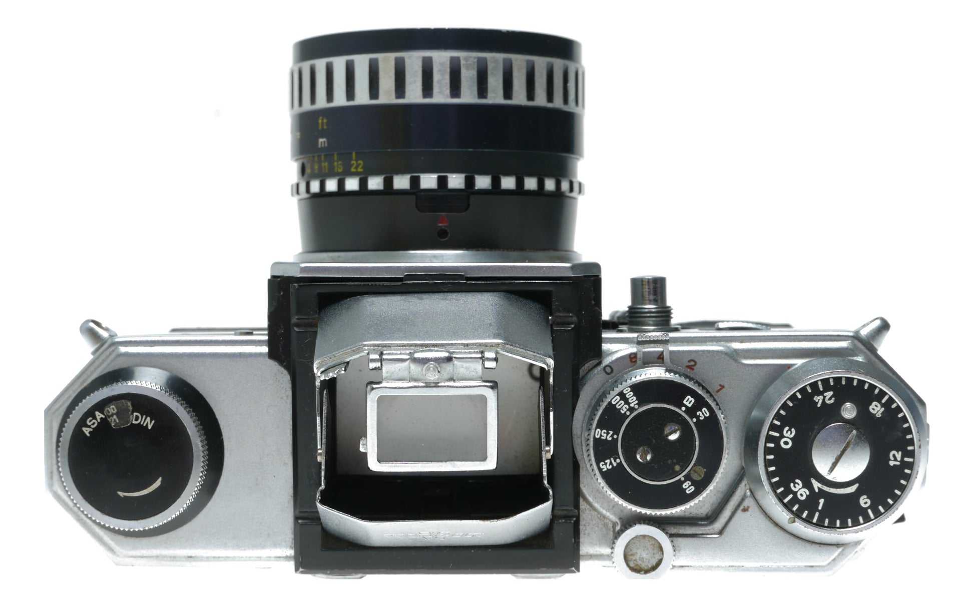 Edixa-MAT Reflex Mod. B-L Vintage SLR Camera with Steinheil München Edixa-Auto-Cassaron 50mm f/2.8 Lens - View 5