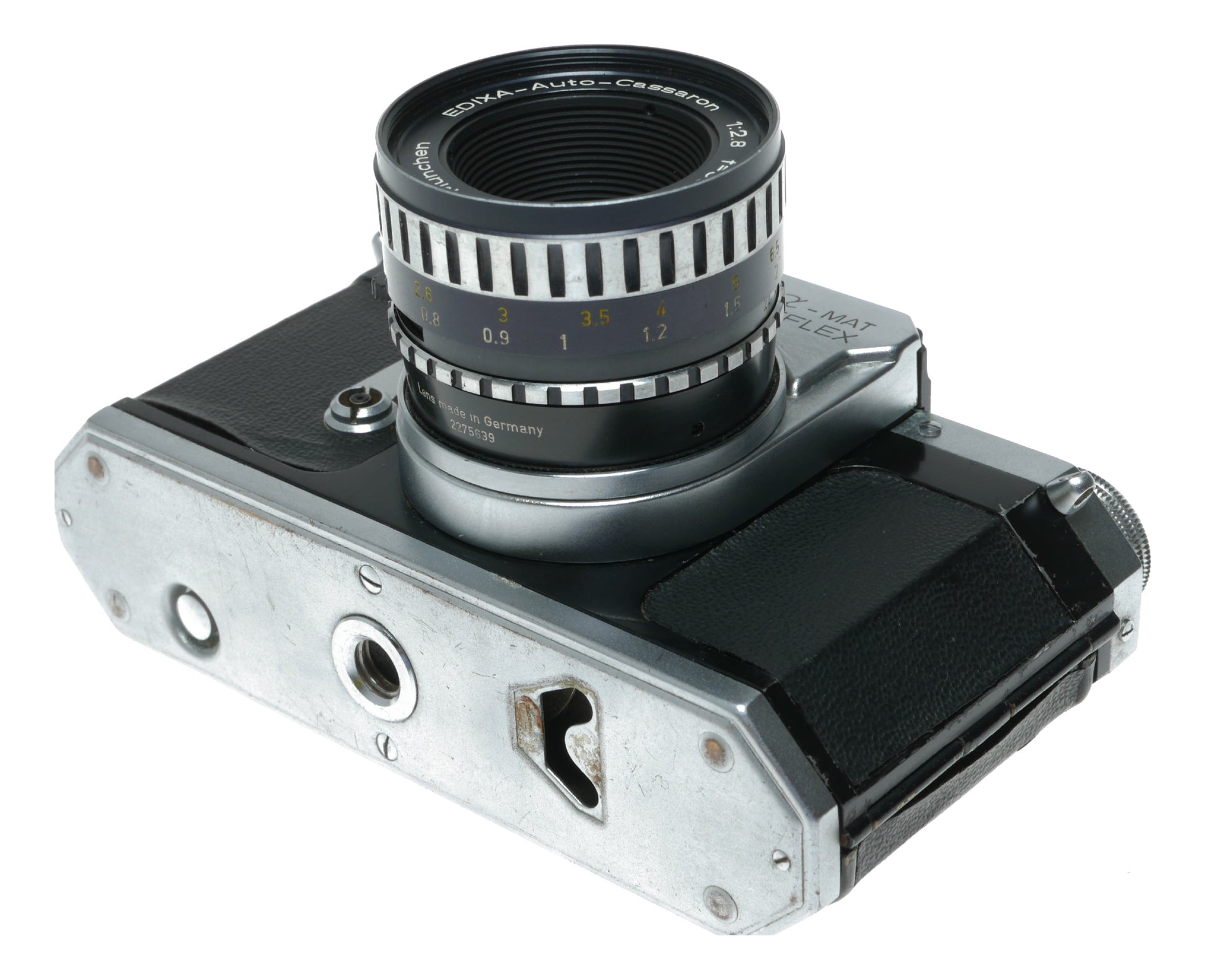 Edixa-MAT Reflex Mod. B-L Vintage SLR Camera with Steinheil München Edixa-Auto-Cassaron 50mm f/2.8 Lens - View 10