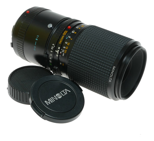 Minolta MD 100mm f/4 Macro Lens - Vintage Japanese Manual Focus Prime Lens for SLR Cameras