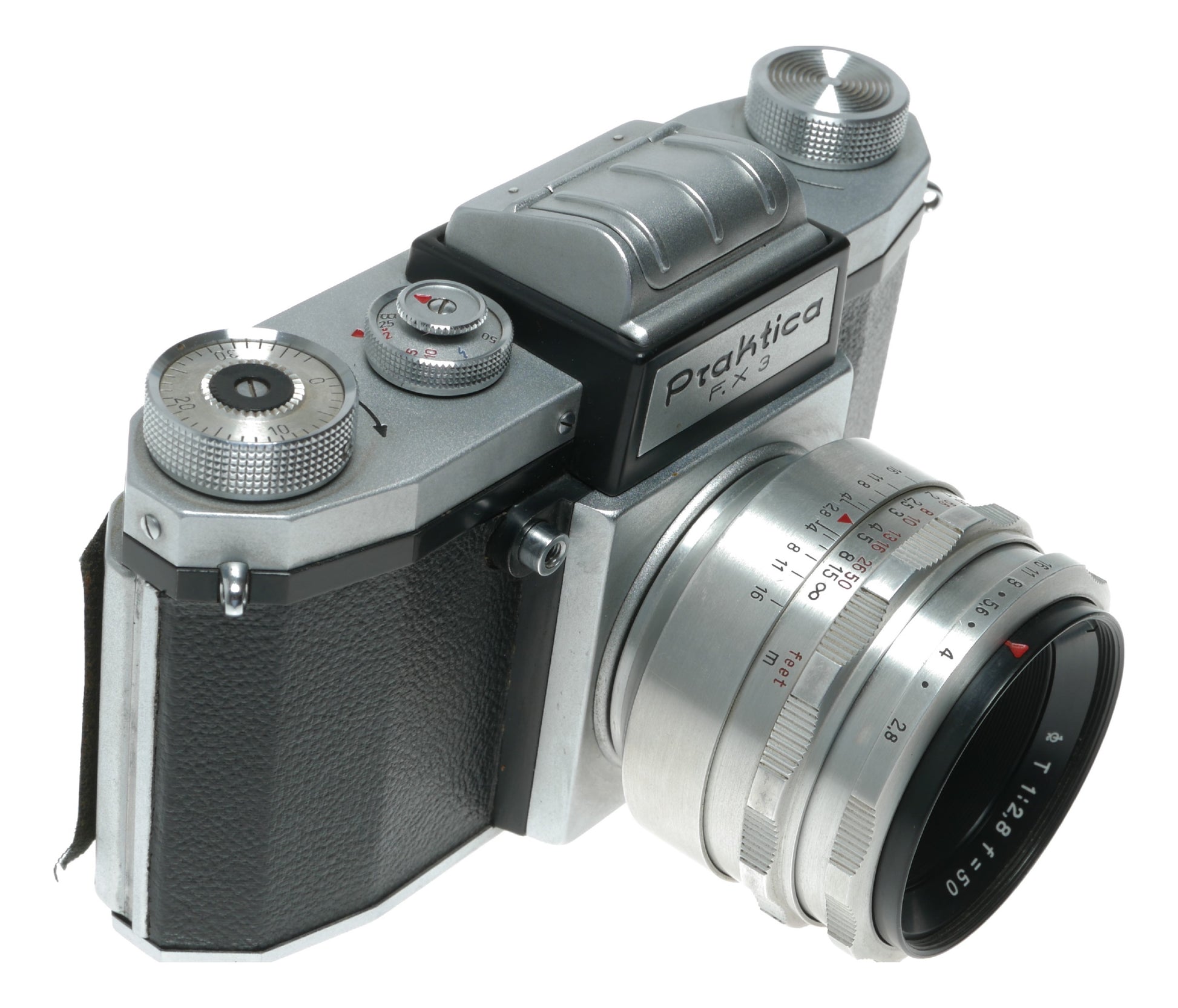 Praktica FX 3 Vintage SLR Camera with 50mm f/2.8 Lens from Germany - View 4