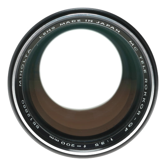 Minolta MC Tele Rokkor-QF 200mm f/3.5 Vintage Camera Lens Made in Japan - View 2