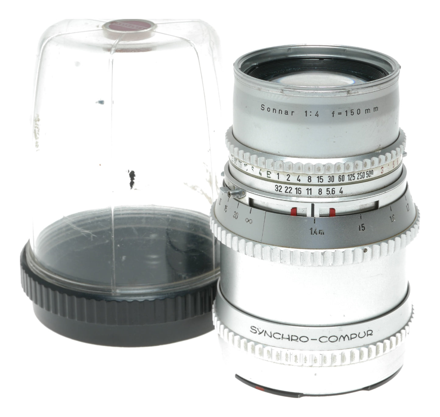 Carl Zeiss Sonnar 150mm f/4 Vintage Lens with Synchro-Compur Shutter, Leitz Made in West Germany