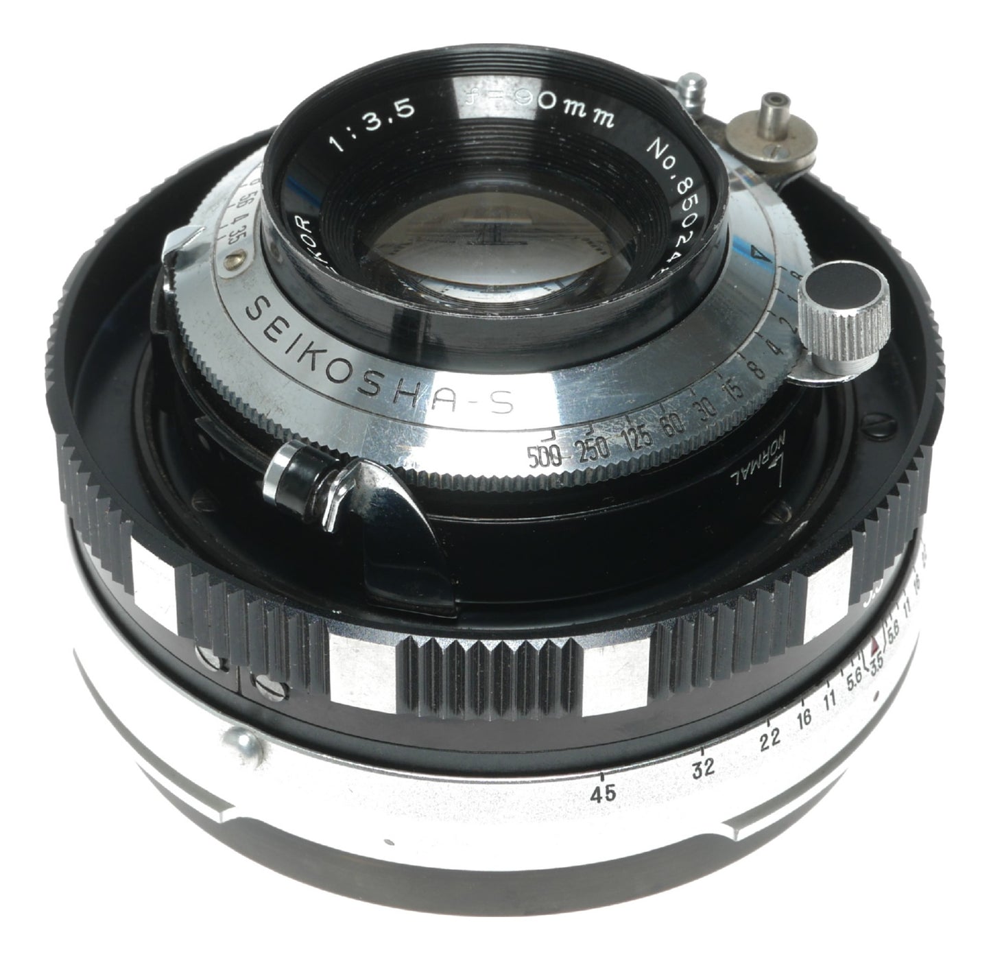 Mamiya-Sekor 90mm f/3.5 Vintage Camera Lens with Seikosha-S Shutter - View 2