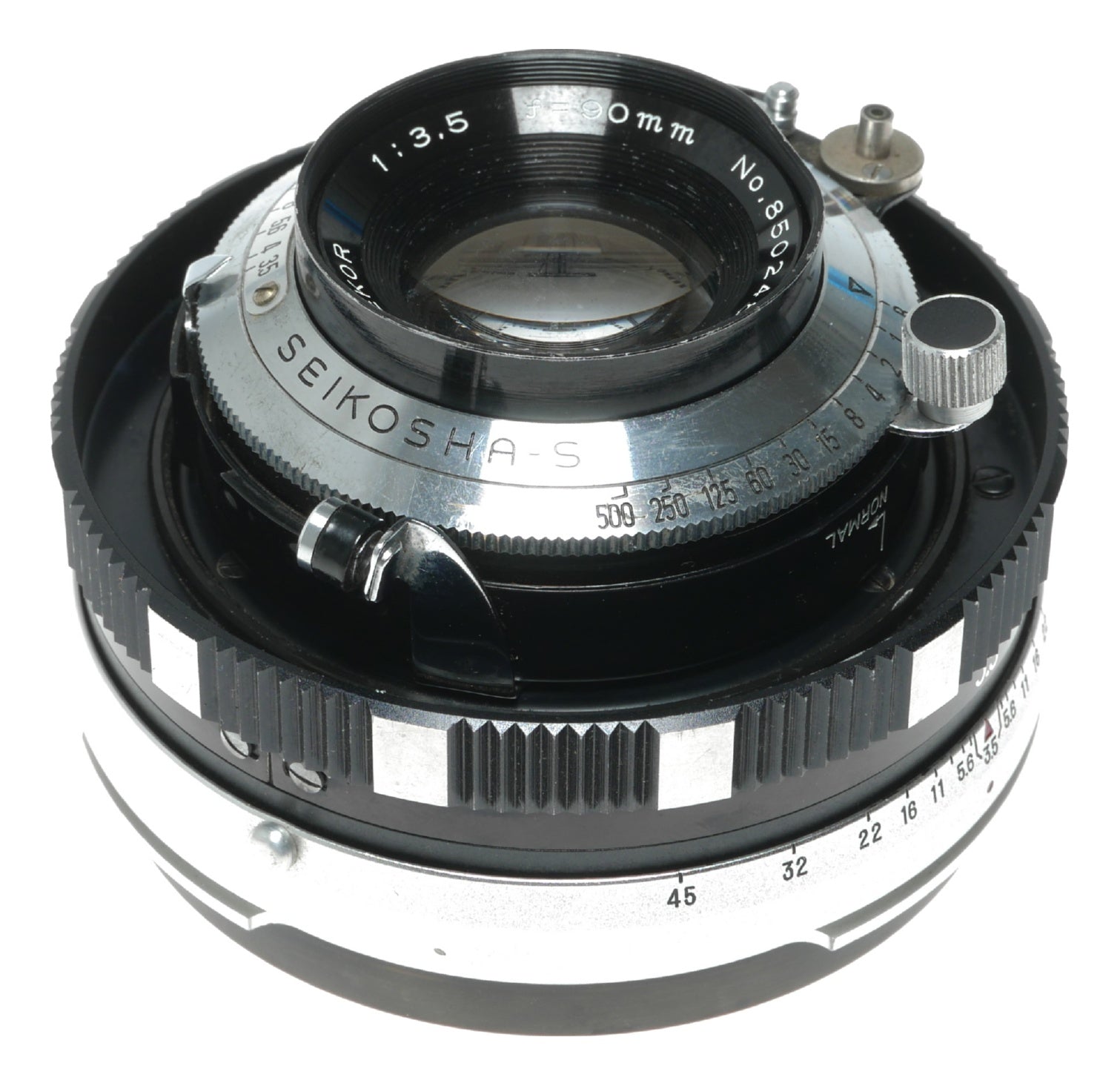 Mamiya-Sekor 90mm f/3.5 Vintage Camera Lens with Seikosha-S Shutter - View 2