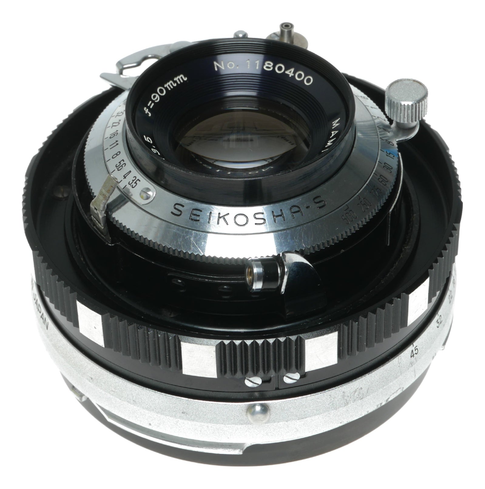 Mamiya-Sekor 90mm f/3.5 Vintage Camera Lens with Seikosha-S Shutter, Made in Japan - View 2