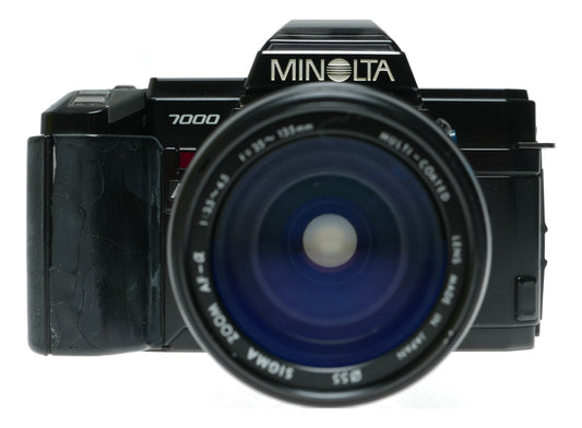 Minolta 7000 AF SLR Camera with Sigma Zoom 28-135mm f/3.5-4.5 Multi-Coated Lens