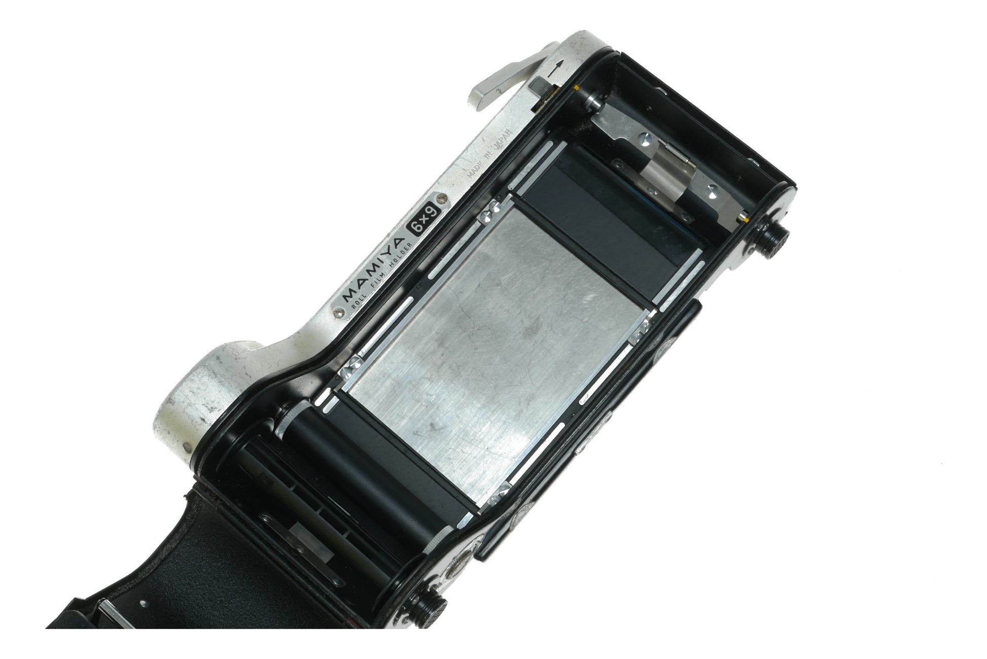 Mamiya Press Vintage Roll Film Holder for 6x9 cm and 8x4.5 cm Formats on 120 Film, Made in Japan - View 9