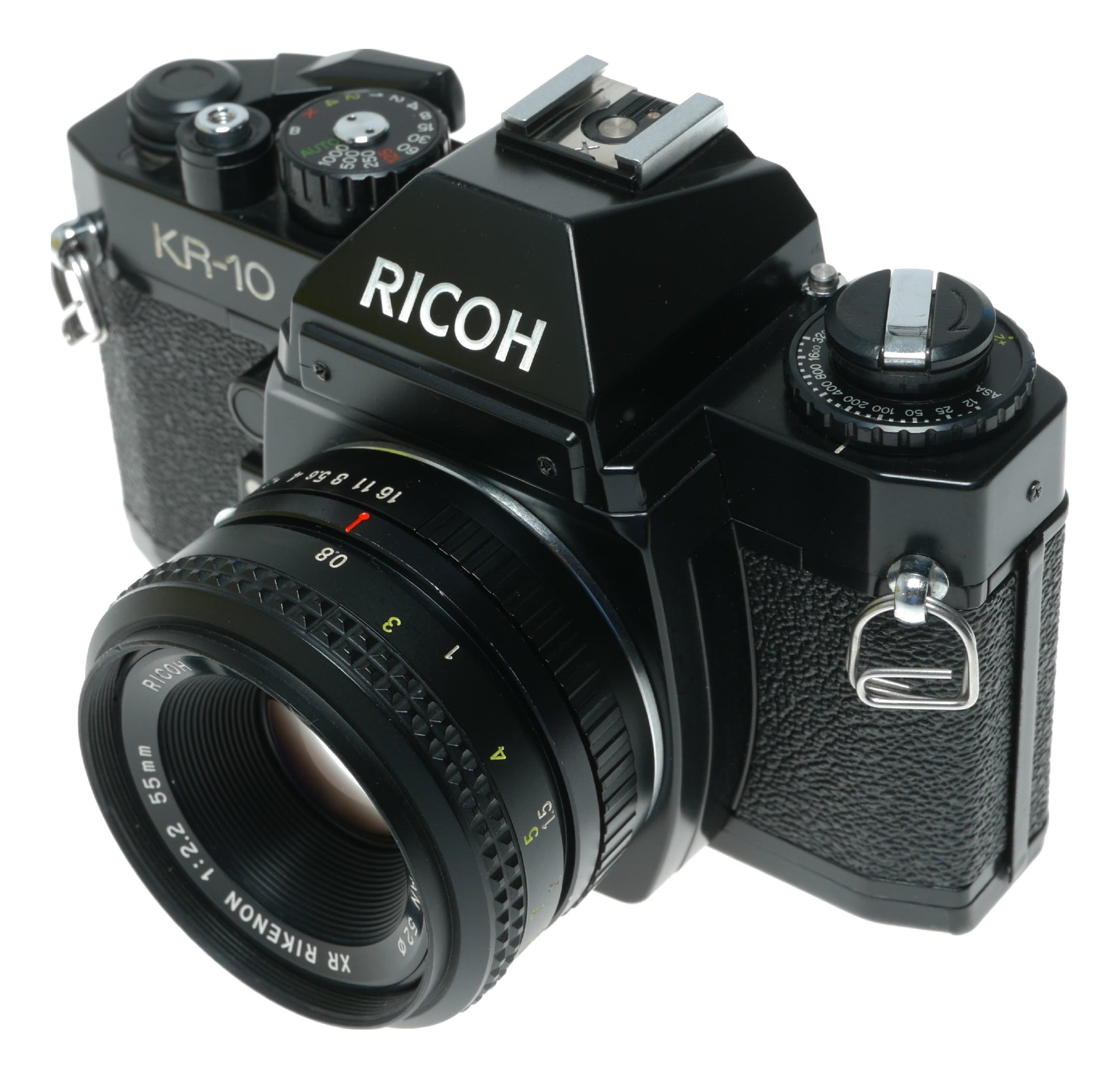 Ricoh KR-10 Vintage SLR Camera with XR Rikenon 55mm f/2.2 Lens - View 2