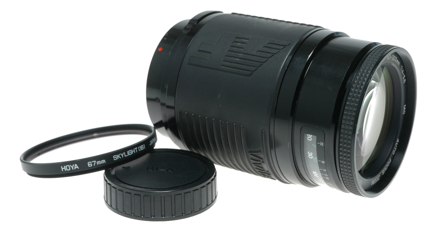 Vivitar 60-300mm f/4-5.6 MC Auto Focus Zoom Lens with Hoya Skylight 1B Filter, 67mm, Made in Japan, Licensed by Minolta