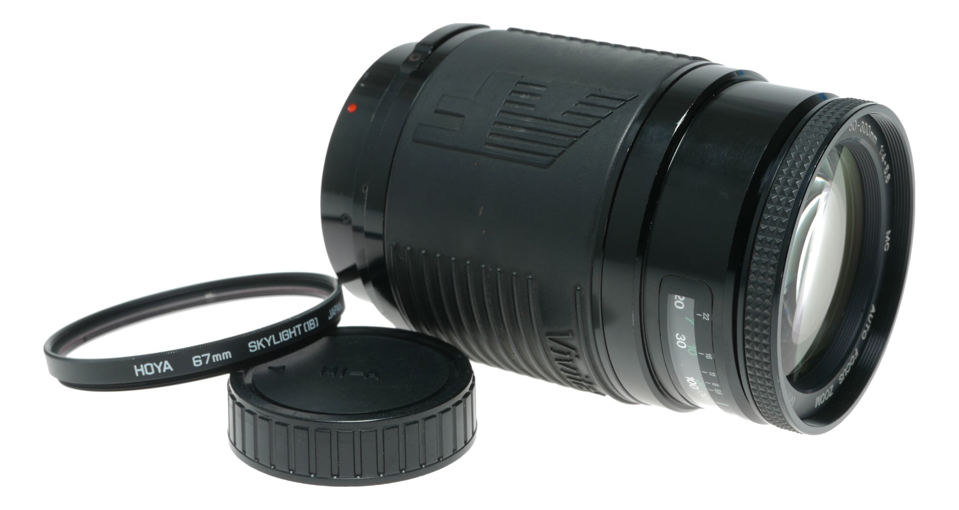 Vivitar 60-300mm f/4-5.6 MC Auto Focus Zoom Lens with Hoya Skylight 1B Filter, 67mm, Made in Japan, Licensed by Minolta