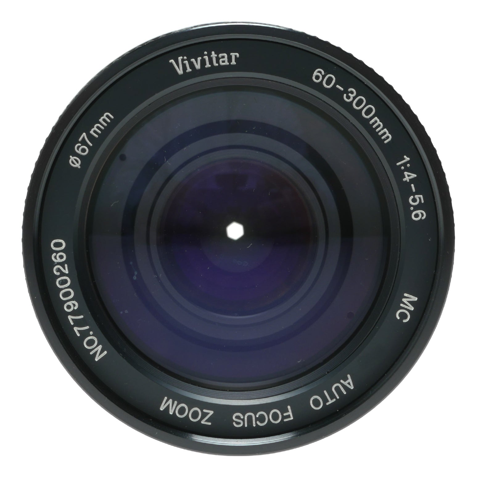 Vivitar 60-300mm f/4-5.6 MC Auto Focus Zoom Lens with Hoya Skylight 1B Filter, 67mm, Made in Japan, Licensed by Minolta - View 4