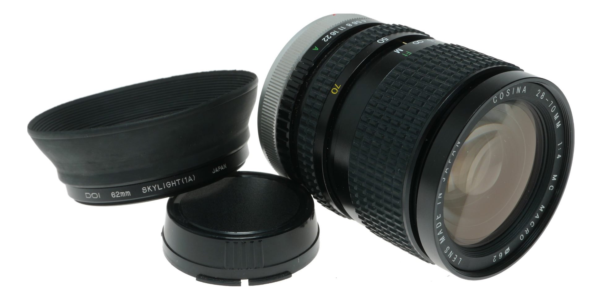 Cosina 28-70mm f/4 MC Macro Lens, Made in Japan, Ø62mm Filter Thread