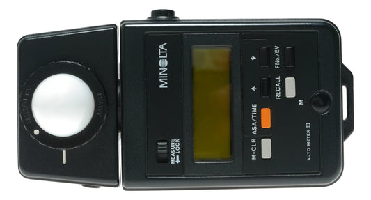 Minolta Auto Meter III Vintage Light Meter with Measure Lock and Illuminance Table - View 4