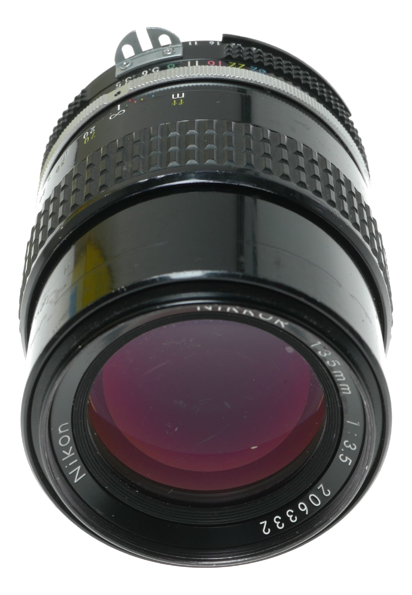Nikon Nikkor 135mm f/3.5 Manual Focus Lens - Made in Japan - View 2