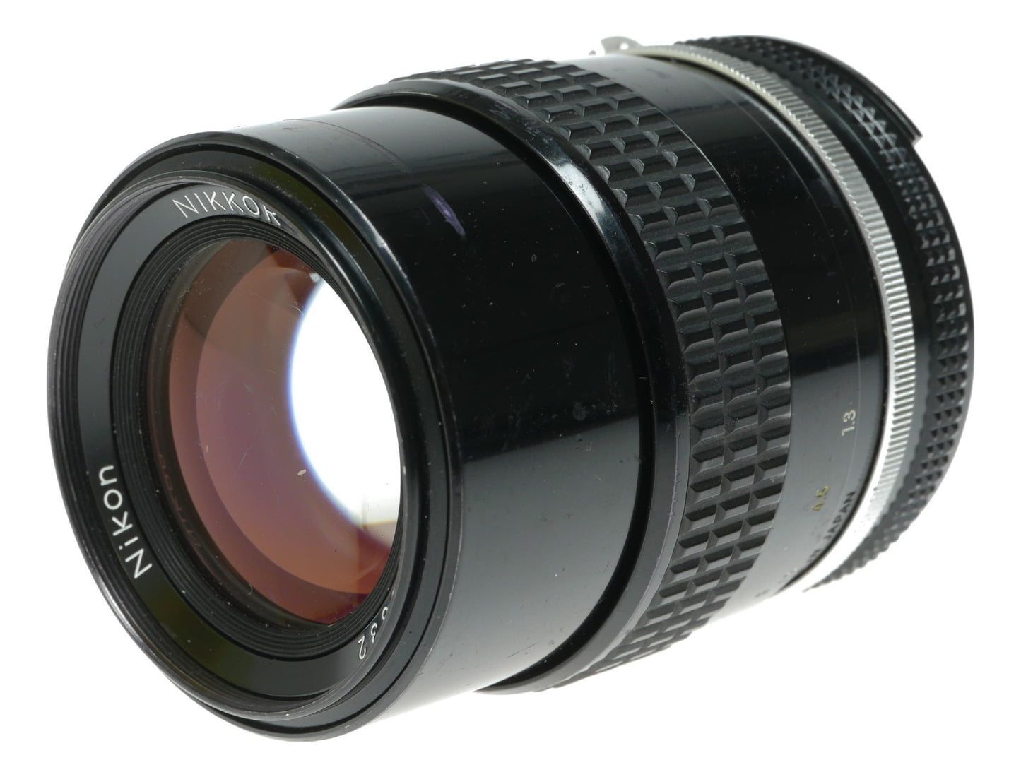 Nikon Nikkor 135mm f/3.5 Manual Focus Lens - Made in Japan - View 3