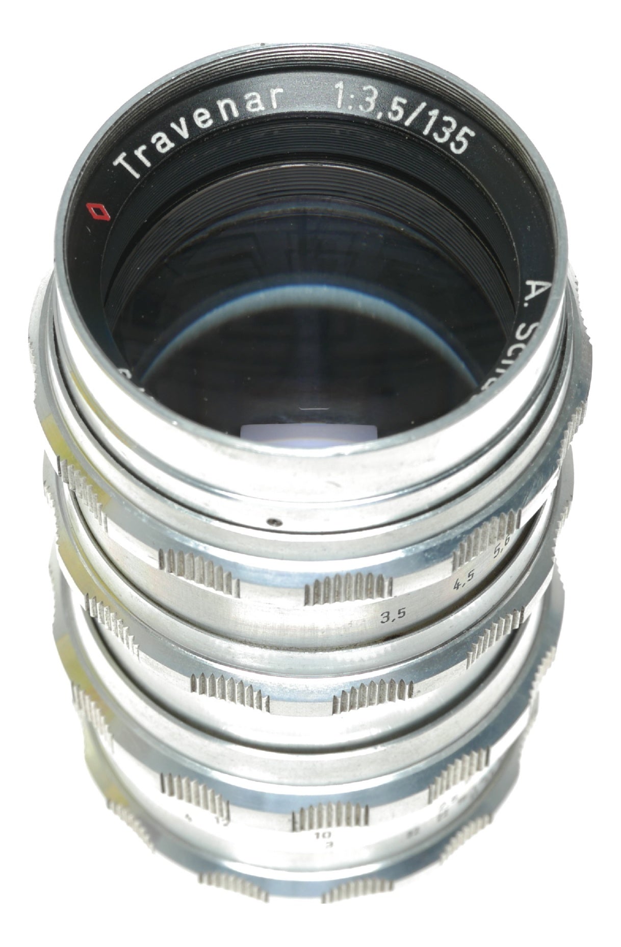 Travenar 135mm f/3.5 Vintage Camera Lens by A. Schacht München - View 8