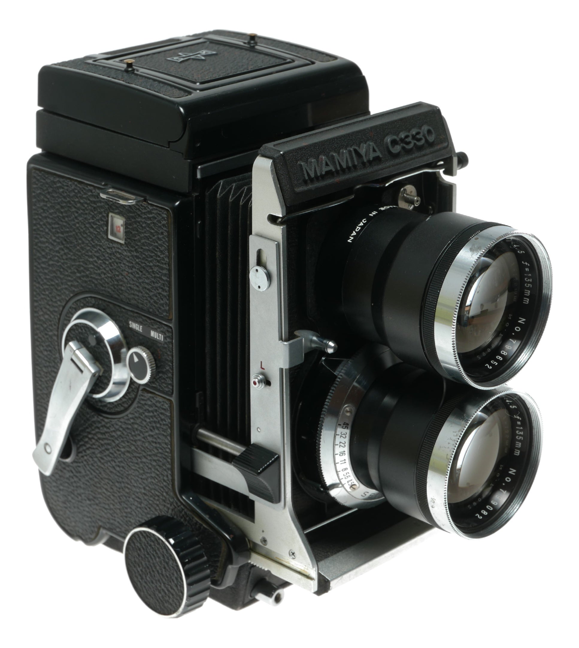Mamiya C330 Professional TLR Camera with Mamiya-Sekor 135mm f/4.5 Lens, 120 Film, Made in Japan - View 2