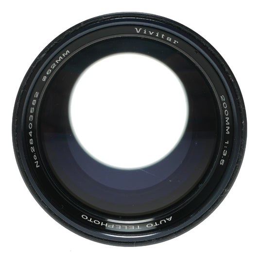 Vivitar 200mm f/3.5 Auto Telephoto Lens, 62mm Filter Thread, Made in Japan - View 2