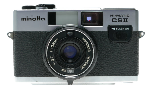 Minolta Hi-Matic CSII Vintage Film Camera with 38mm f/2.7 Rokkor Lens