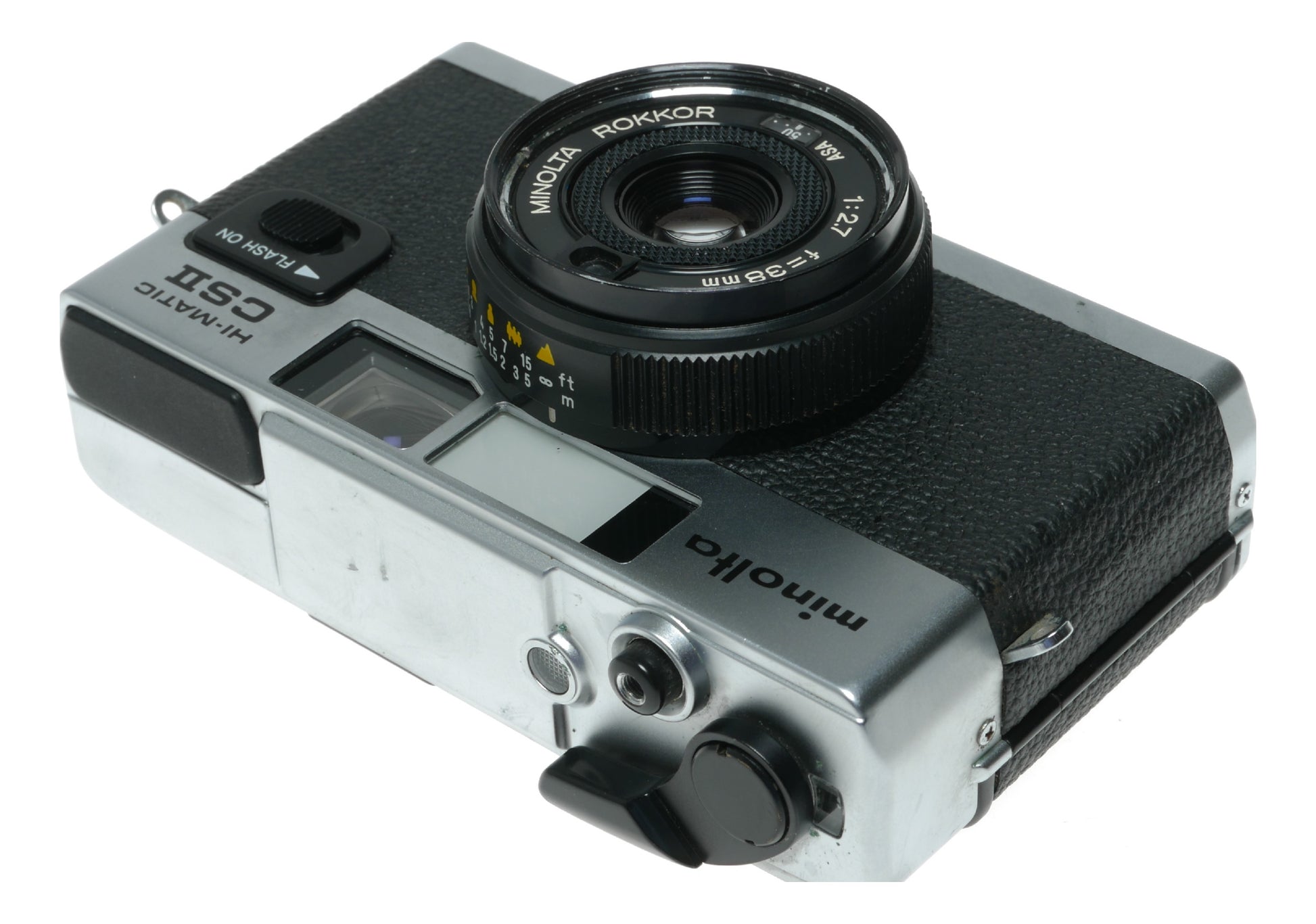 Minolta Hi-Matic CSII Vintage Film Camera with 38mm f/2.7 Rokkor Lens - View 11