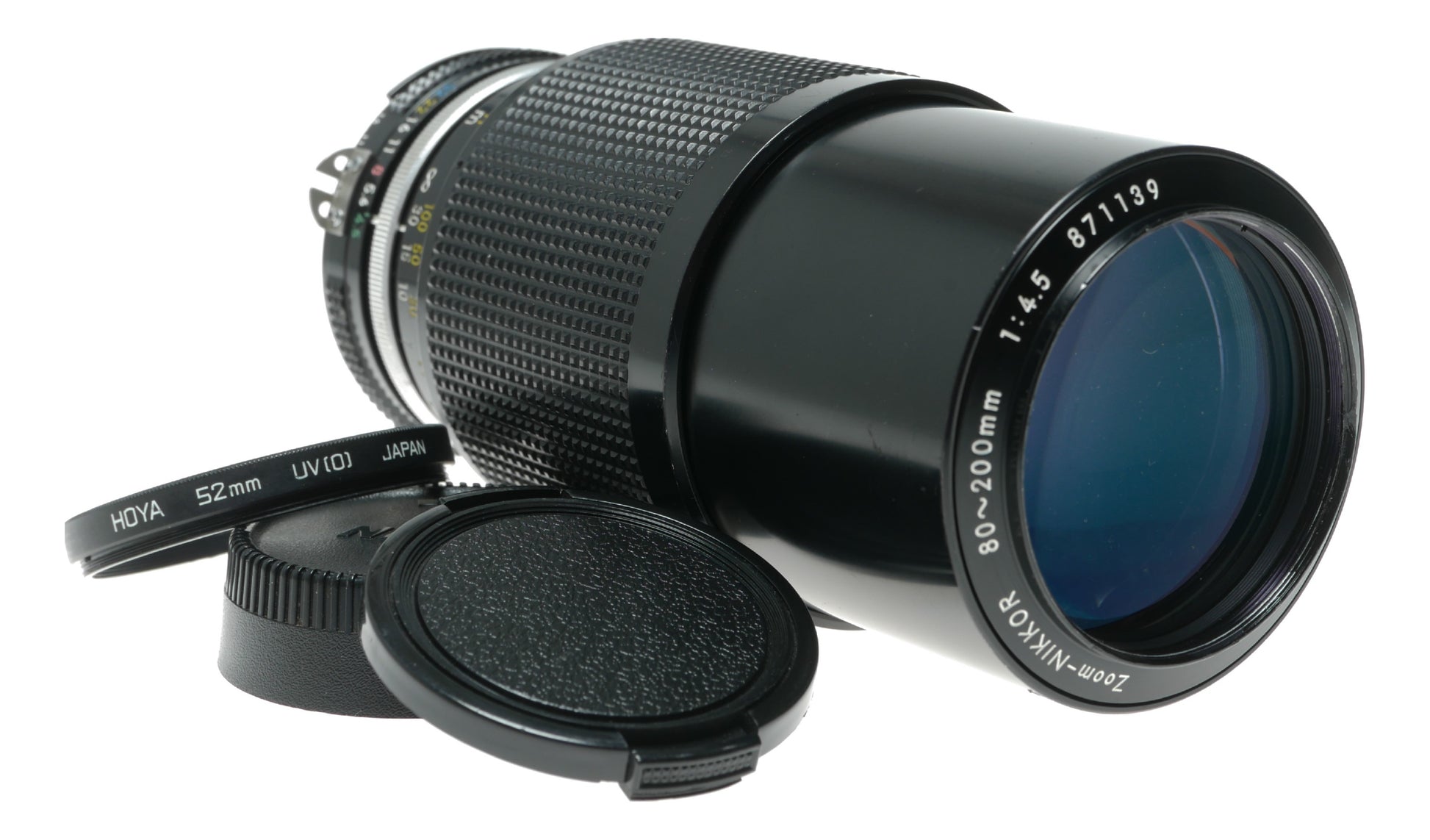 Nikon Zoom-Nikkor 80-200mm f/4.5 Lens with Hoya 52mm UV Filter