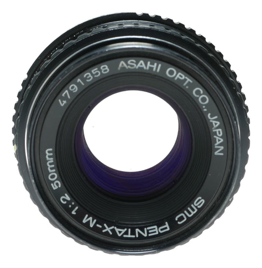 Pentax-M 50mm f/2 Vintage SLR Lens by Asahi Optical Co. Japan - View 4