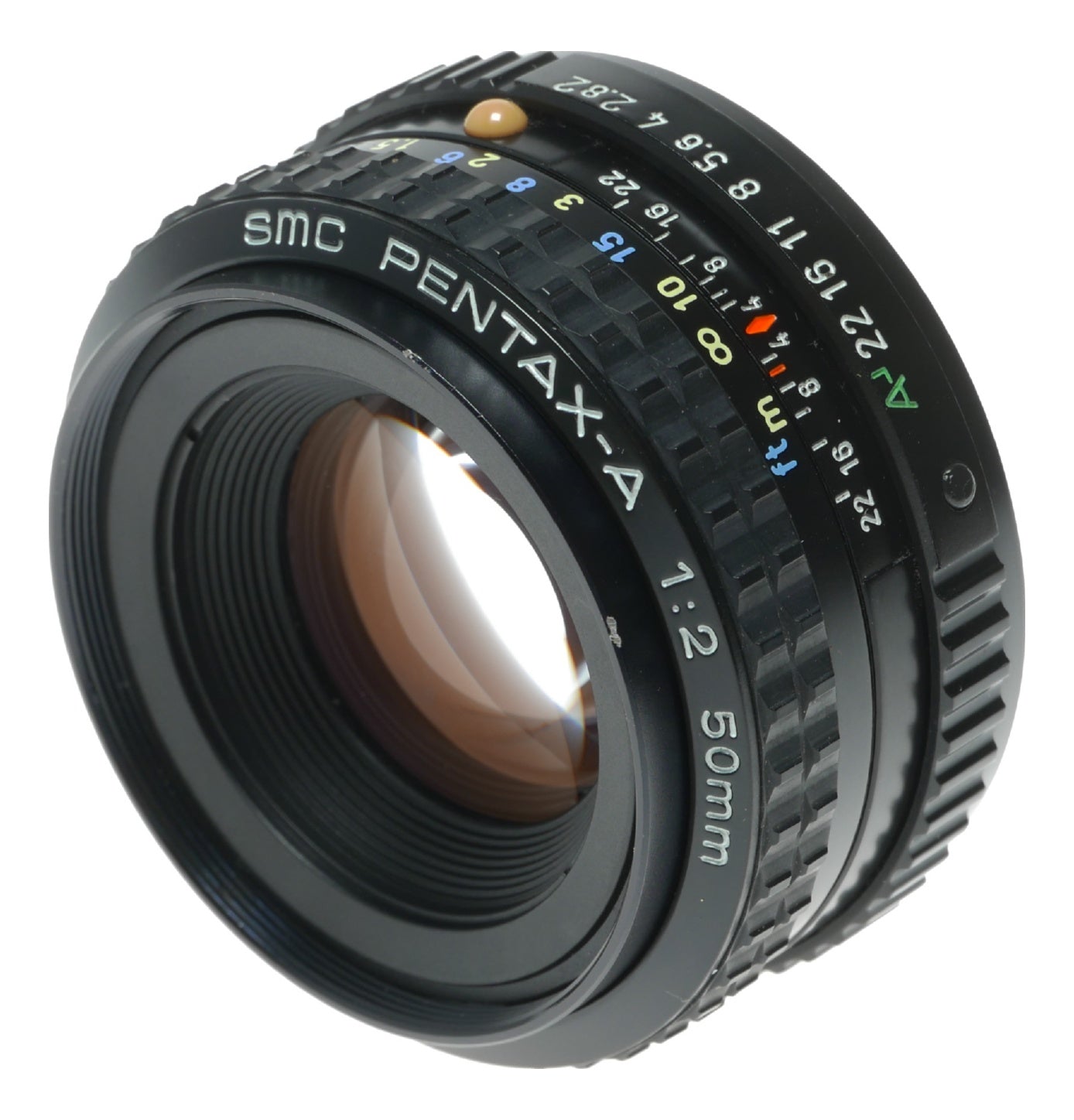 Pentax SMC Pentax-A 50mm f/2 Vintage SLR Camera Lens - View 2
