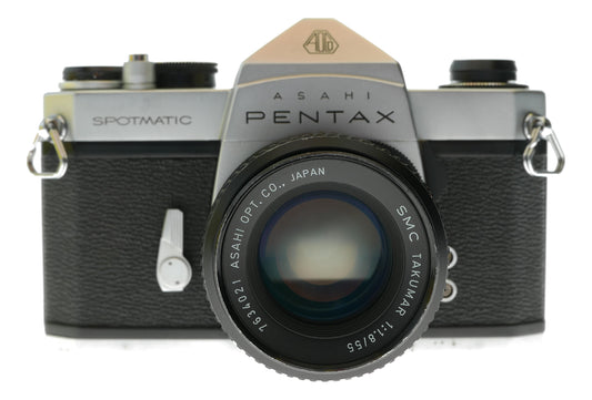 Asahi Pentax Spotmatic Vintage SLR Camera with SMC Takumar 1:1.8/55mm Lens - View 2