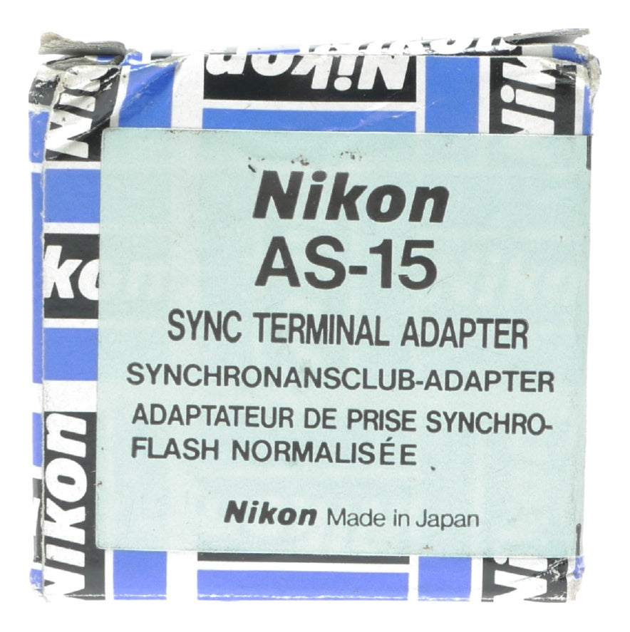 Nikon AS-15 Sync Terminal Adapter for Flash Photography, Made in Japan