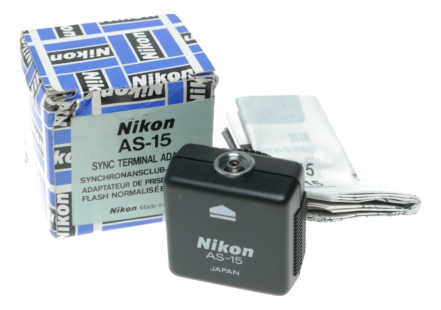 Nikon AS-15 Sync Terminal Adapter for Flash Photography, Made in Japan - View 2