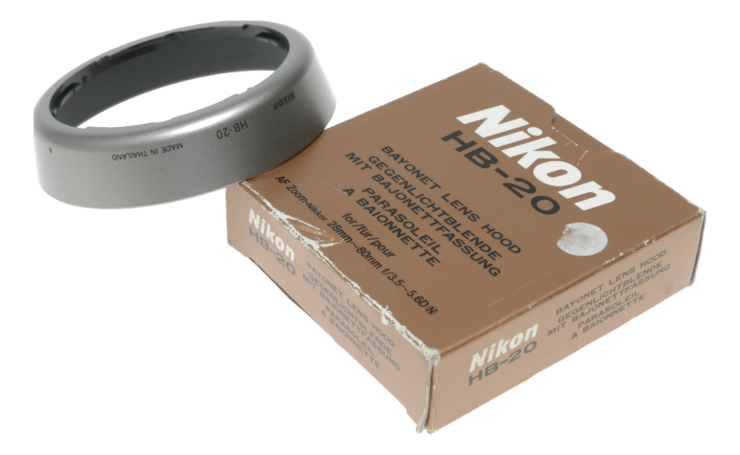 Nikon HB-20 Bayonet Lens Hood for AF Zoom-Nikkor 28-80mm f/3.5-5.6D Lens - View 9