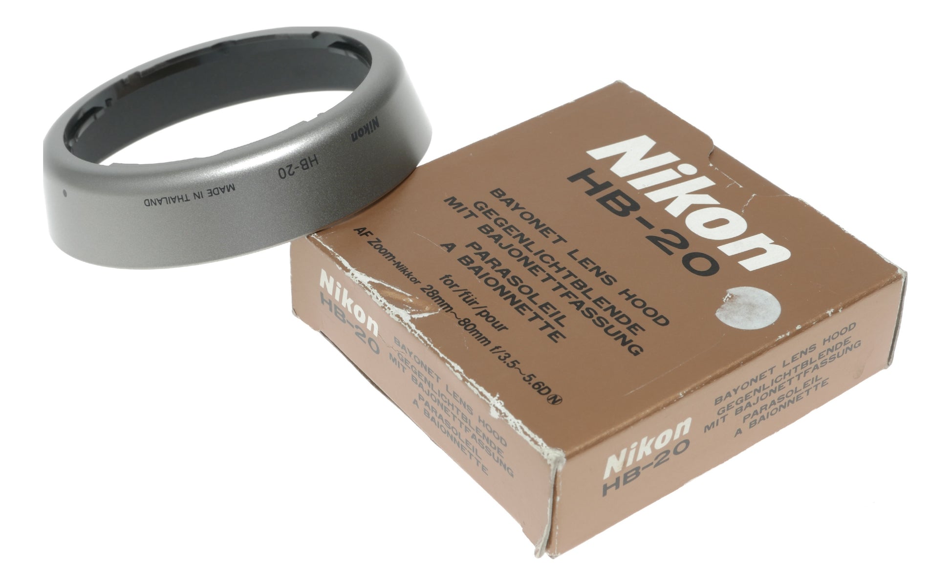 Nikon HB-20 Bayonet Lens Hood for AF Zoom-Nikkor 28-80mm f/3.5-5.6D Lens - View 9