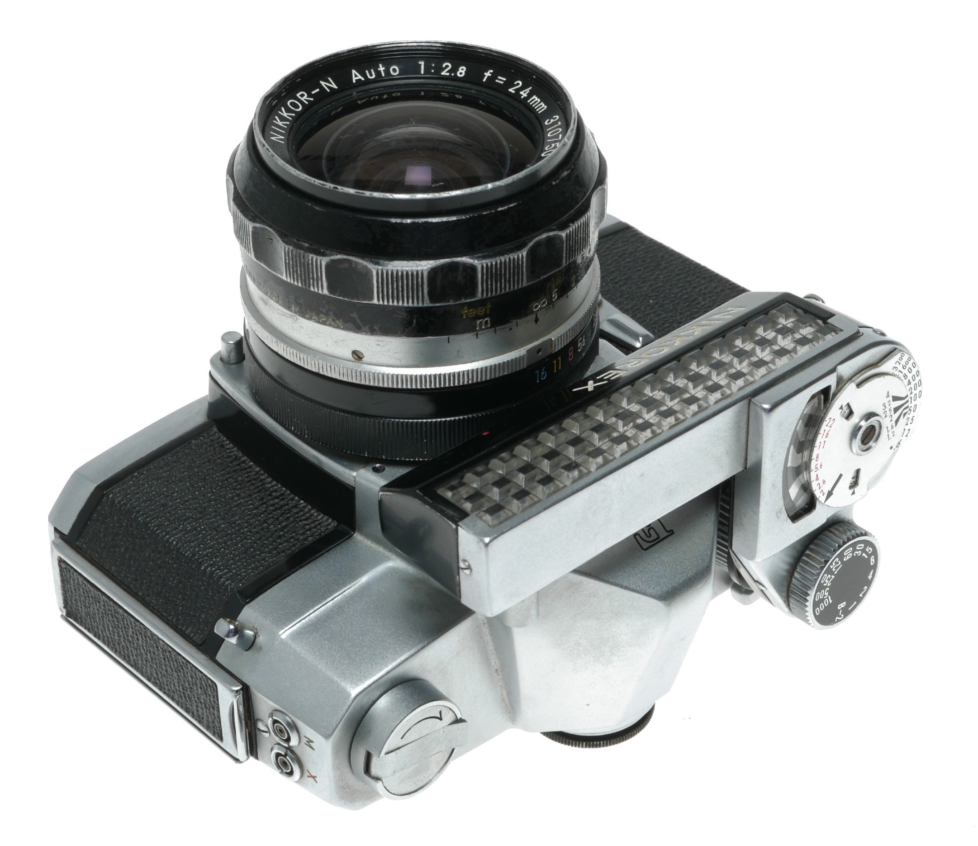 Nikon Nikkorex Vintage Film Camera with NIKKOR-N Auto 24mm f/2.8 Lens, Made in Japan - View 9